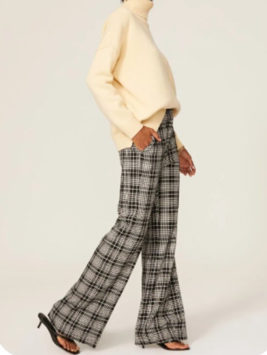 Tanya Taylor Pants - Tanya Taylor Sawyer Pant Black Plaid Size 10